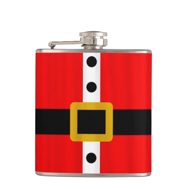 Weihnachten Vinyl Wrapped Flask/Santa Flachmann (Vorderseite)