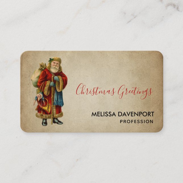 Weihnachten Visitenkarte (Vorderseite)