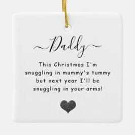 Weihnachten von aufgeblähtem Papa zu sein Keramikornament