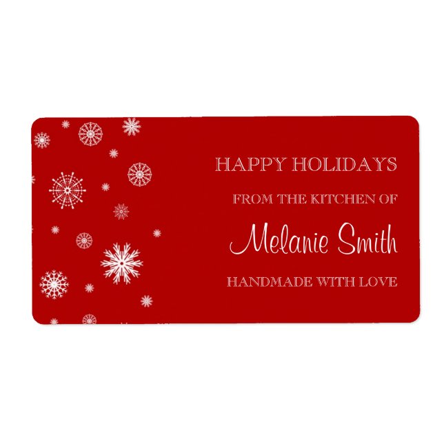 Weihnachten Von der Küche der Labels Roter Schnee (Vorne)