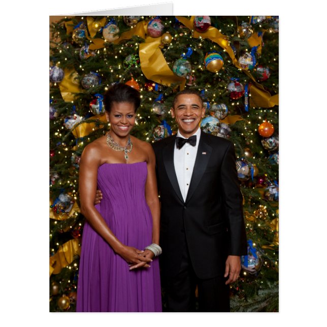 Weihnachten von Präsident Barack Obama und Michell (Vorderseite)