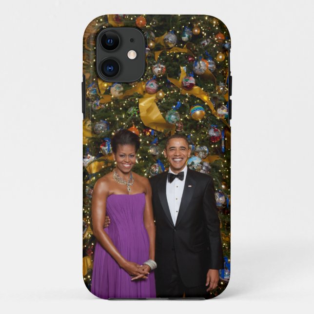 Weihnachten von Präsident Barack Obama und Michell Case-Mate iPhone Hülle (Rückseite)