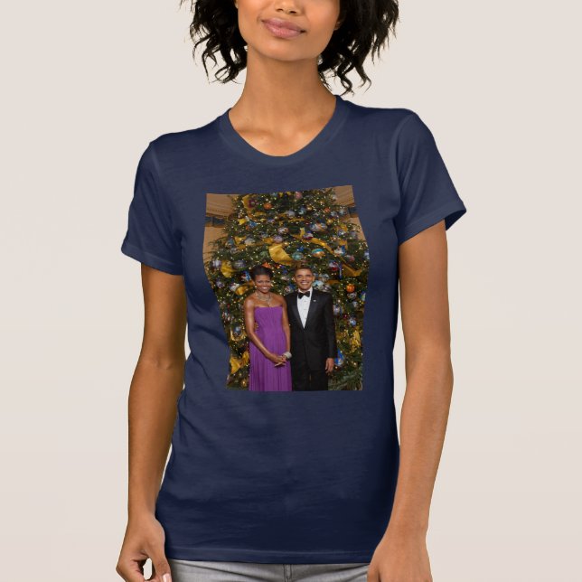 Weihnachten von Präsident Barack Obama und Michell T-Shirt (Vorderseite)