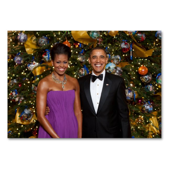 Weihnachten von Präsident Barack Obama und Michell Tischnummer (Vorderseite)