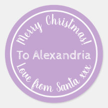Weihnachten von Santa Personalisiert Lila Lilac
