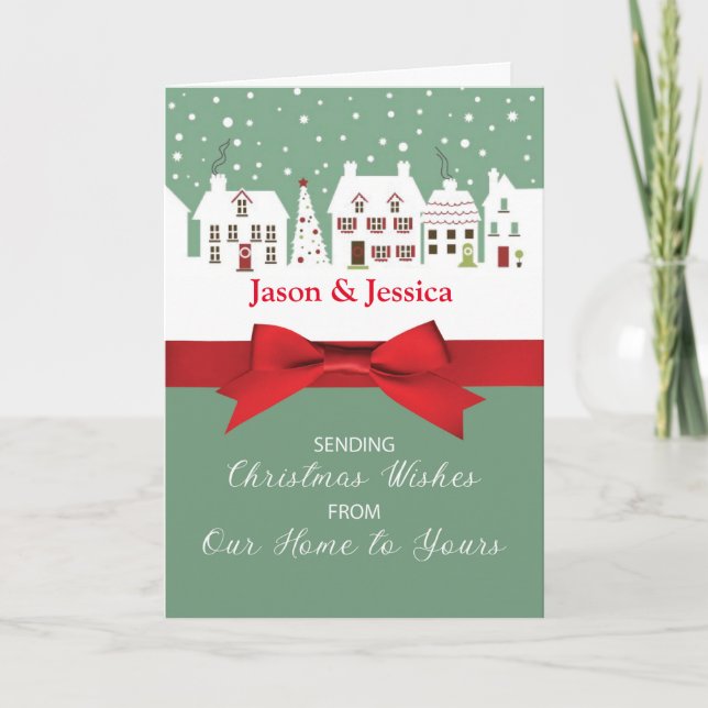 Weihnachten Von unserer Zuhause zu Ihrem leichten  Karte (Vorderseite)