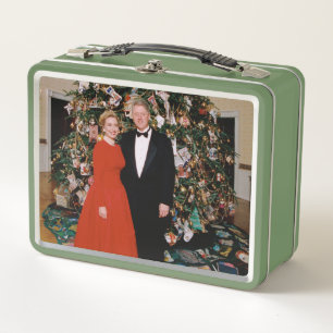 Weihnachten von US-Präsident Bill Clinton & Hillar Metall Brotdose