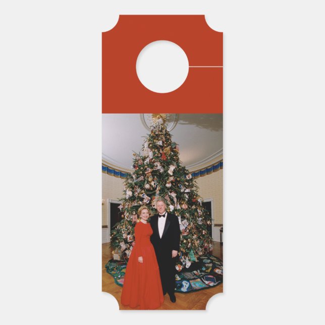 Weihnachten von US-Präsident Bill Clinton & Hillar Türanhänger (Rückseite)