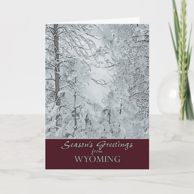 Weihnachten von Wyoming-Karte (Vorderseite)
