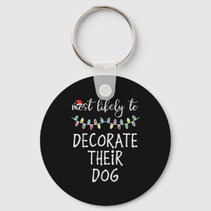 Weihnachten Wahrscheinlich Dekorieren Hund Xmas Pa Schlüsselanhänger