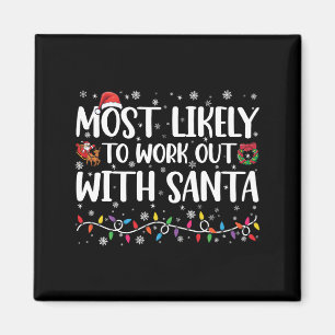 Weihnachten wahrscheinlich mit Santa Familie train Magnet