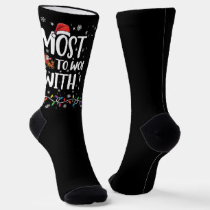 Weihnachten wahrscheinlich mit Santa Familie train Socken