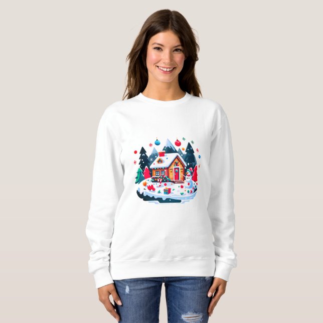 Weihnachten: Warme und gemütliche Feriensaison. Sweatshirt (Vorne ganz)
