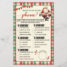 Weihnachten Was auf Ihrem Handy Kariert Game Card