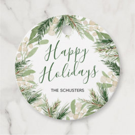 Weihnachten Wasserfarbe Blumenmassgeschneiderter U Geschenkanhänger