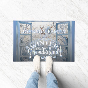 Weihnachten Wasserfarbe Winter Wunderland Dekorati Fußmatte
