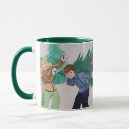 Weihnachten Wasserfarbe Zwei Tasse