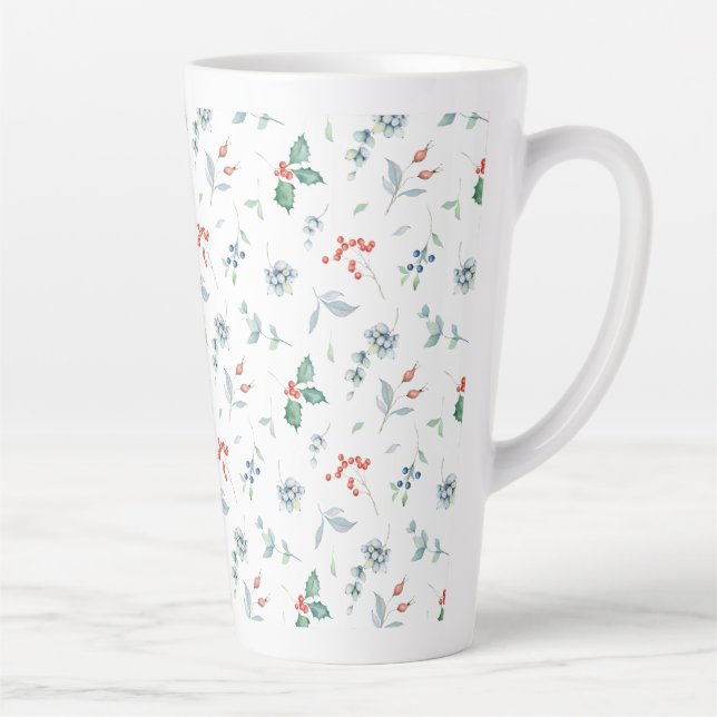 Weihnachten Wasserfarbener Blumenurlaub Traditione Milchtasse (Rechts)