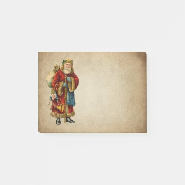 Weihnachten Weihnachten Alte Welt Weihnachtsmann P Post-it Klebezettel (Vorderseite)