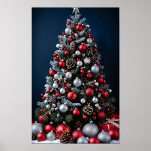Weihnachten Weihnachten Baum Festlicher Schnee Jah Poster