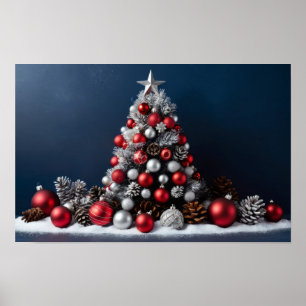 Weihnachten Weihnachten Baum Festlicher Schnee Jah Poster
