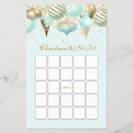 Weihnachten Weihnachten Bingo Game Aqua Flyer