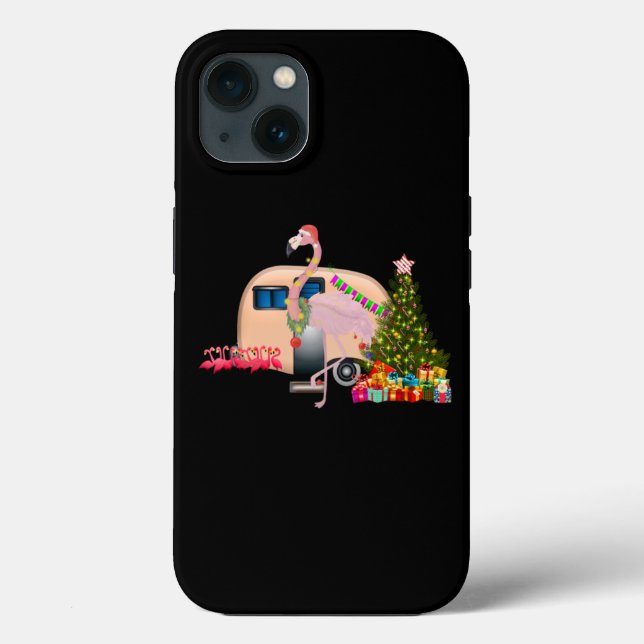 Weihnachten Weihnachten - Claus flamingo - Rosa Sa Case-Mate iPhone Hülle (Rückseite)