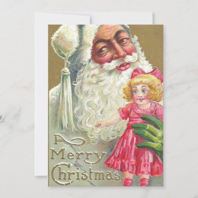 Weihnachten Weihnachten Creepy Santa Holding Puppe (Vorderseite)