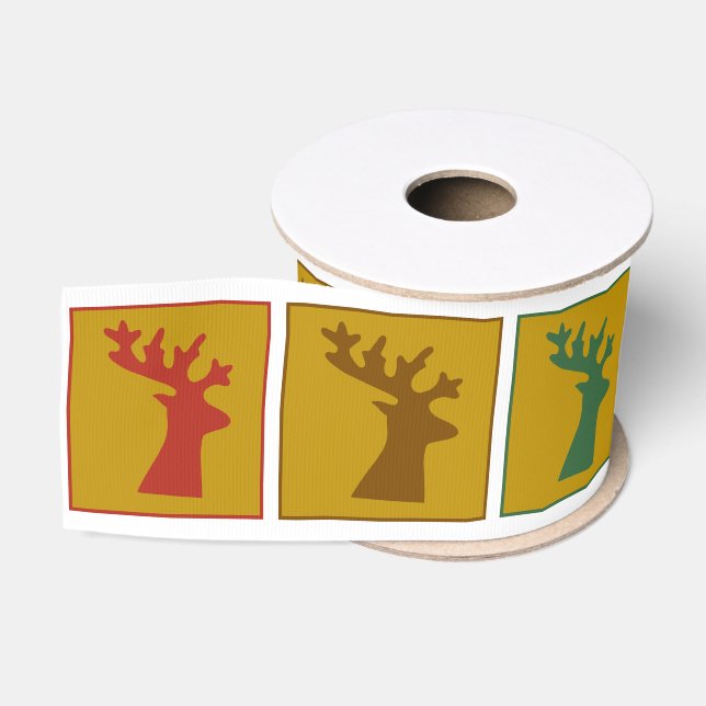 Weihnachten, Weihnachten - die Rentiere des person Ripsband (Spule)