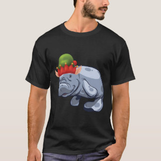 Weihnachten Weihnachten Elf-Hat-Meer-Kuh Manatee G T-Shirt