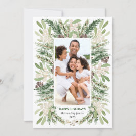 Weihnachten Weihnachten Florals Urlaub Fotokarte Einladung