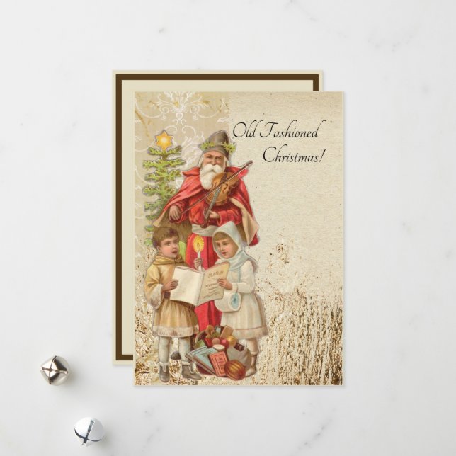 Weihnachten Weihnachten Geige Kinder Baum (Vorderseite/Rückseite Beispiel)