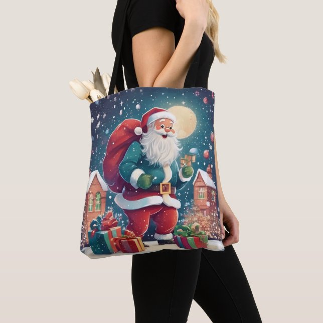 Weihnachten Weihnachten Geschenke Schneeflocke Tasche (Von Nahem)