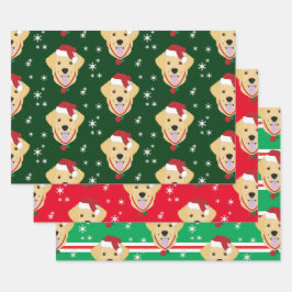 Weihnachten Weihnachten Golden Retriever Hund Schn Geschenkpapier Set