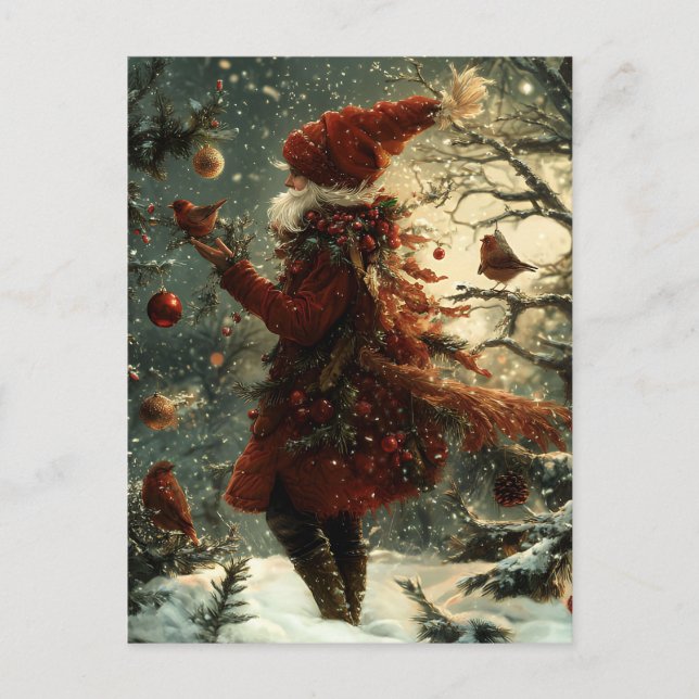 Weihnachten Weihnachten Gruß nostalgisch Weihnacht Postkarte (Vorderseite)