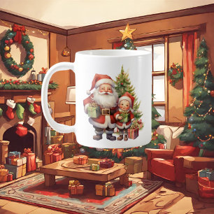 Weihnachten Weihnachten hinzufügen monogramm Aquar Kaffeetasse