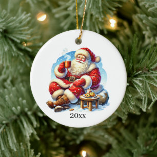 Weihnachten Weihnachten Jahr und Nachricht hinzufü Keramik Ornament