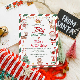 Weihnachten Weihnachten Jolly Gute Zeit 1. Geburts Einladung