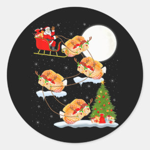 Weihnachten Weihnachten Leuchtturm Tree Santa Ridi Runder Aufkleber