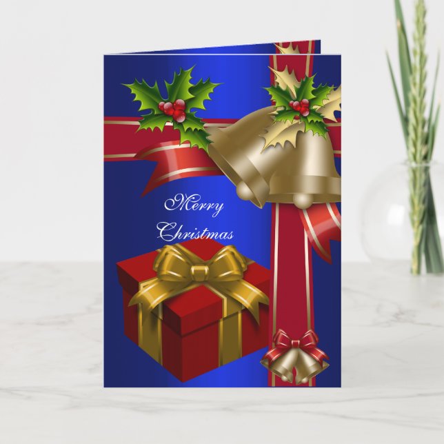 Weihnachten Weihnachten Merry Xmas Blue Red Gold G (Vorderseite)