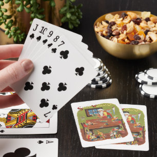 Weihnachten Weihnachten mit Elfen im Workshop Spielkarten