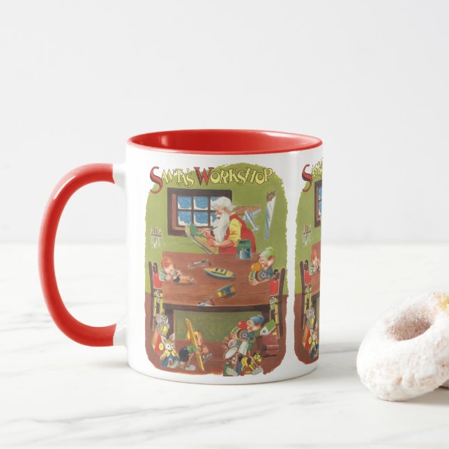 Weihnachten Weihnachten mit Elfen im Workshop Tasse (Mit Donut)