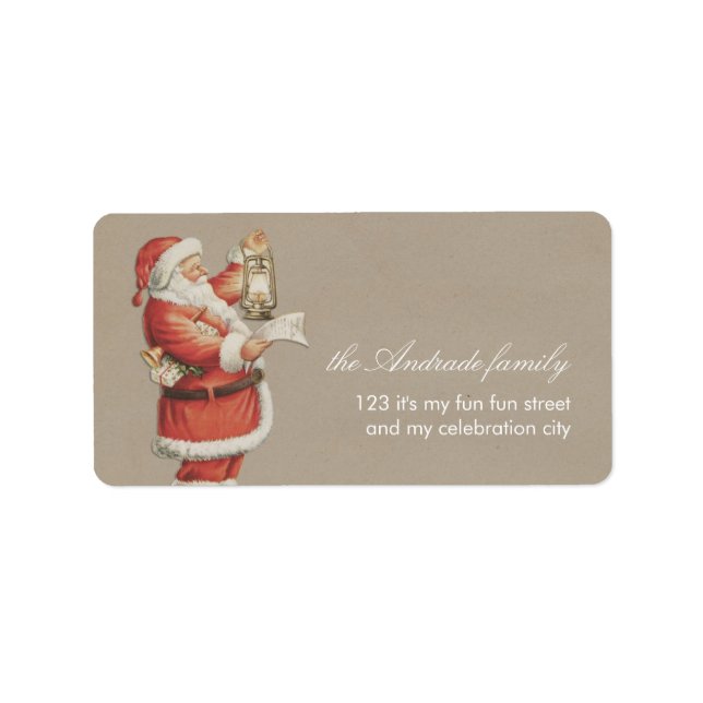 Weihnachten Weihnachten Personalisierter Urlaub Adressaufkleber (Vorne)