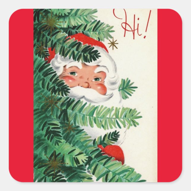 Weihnachten Weihnachten Quadratischer Aufkleber (Vorderseite)