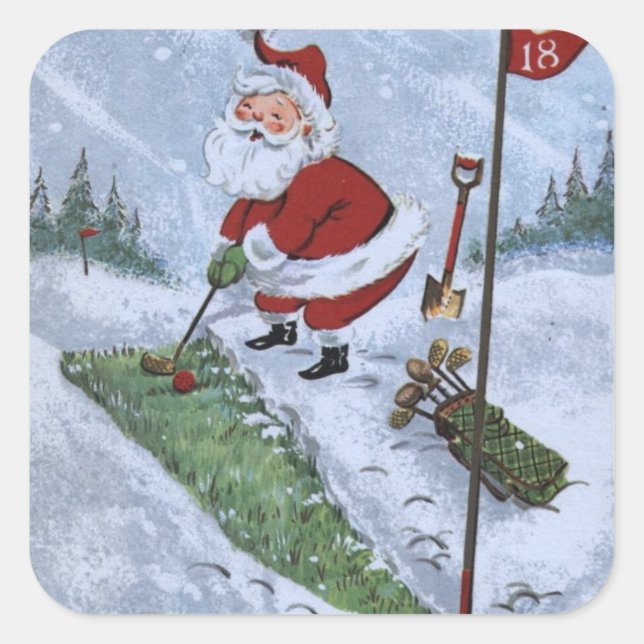 Weihnachten Weihnachten Quadratischer Aufkleber (Vorderseite)