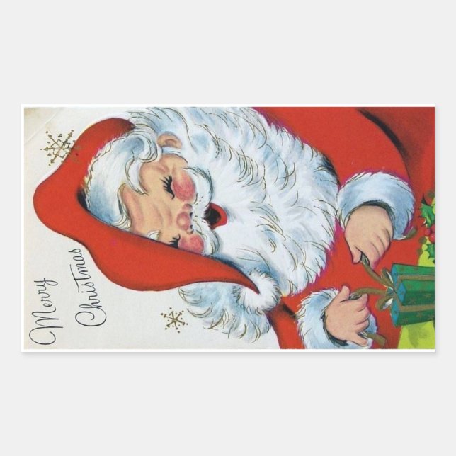 Weihnachten Weihnachten Rechteckiger Aufkleber (Vorderseite)