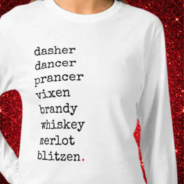 Weihnachten Weihnachten - Reindeer-Namen T-Shirt