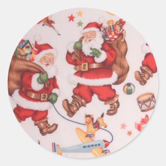 Weihnachten Weihnachten Runder Aufkleber (Vorderseite)