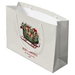 Weihnachten Weihnachten Schlitten mit Geschenken u Große Geschenktüte