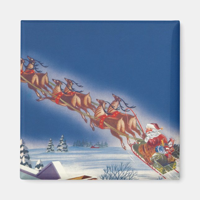 Weihnachten, Weihnachten, Schlitten mit Rentier Magnet (Vorne)